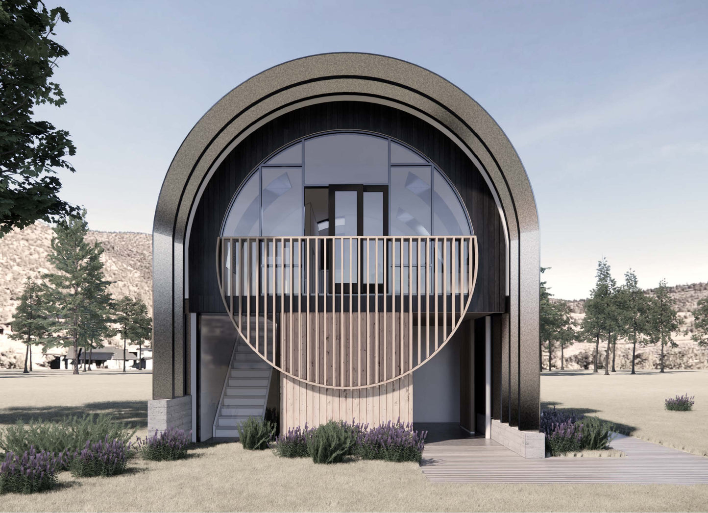 Threshold steel hut exterior 4