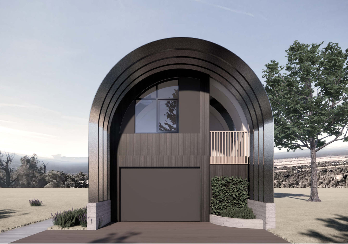 Threshold steel hut exterior 2