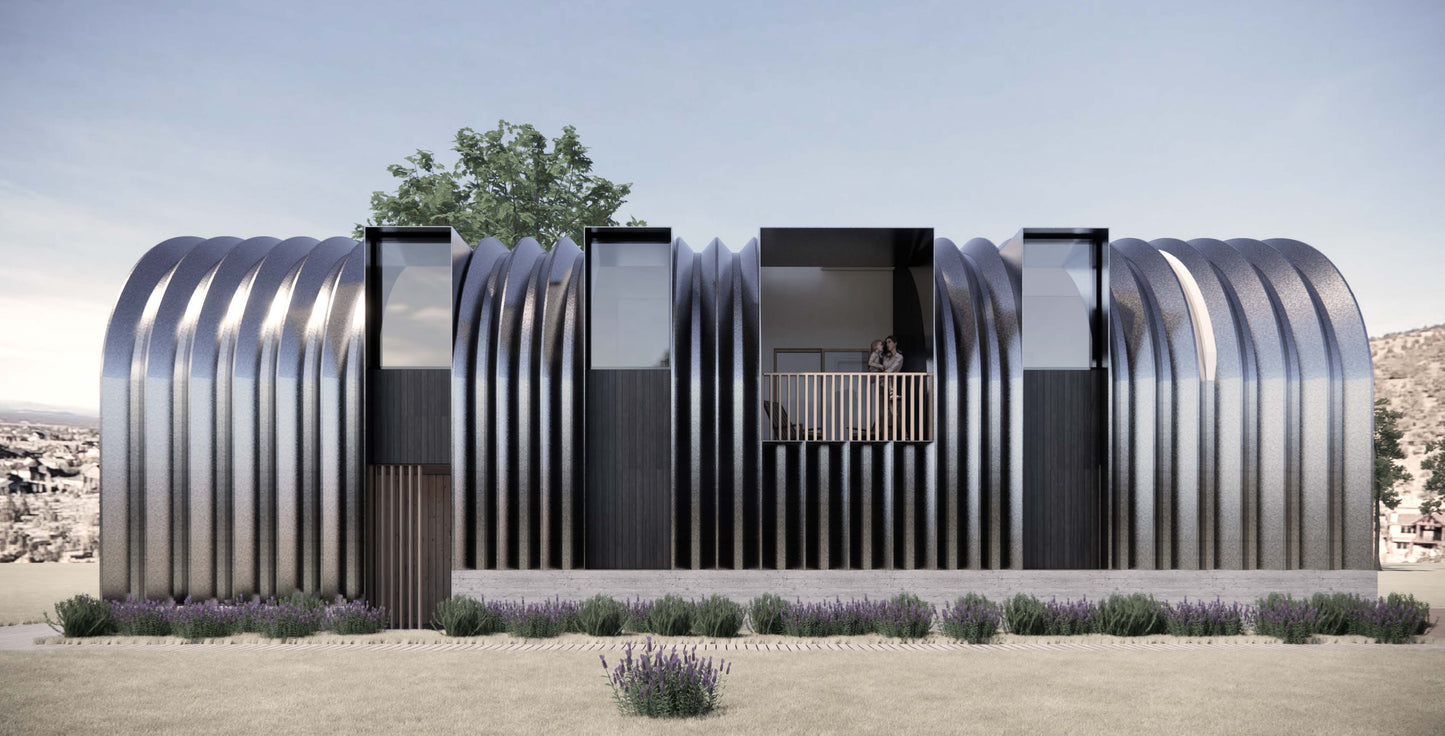 Threshold steel hut exterior