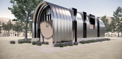 modern steel hut image
